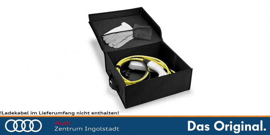 Original VW Faltbox für e-Ladekabel mit Handschuhen und