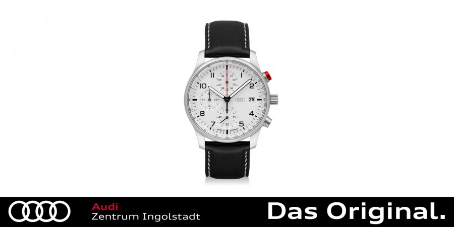 Original Audi Chronograph Herren silber weiB 3102200100