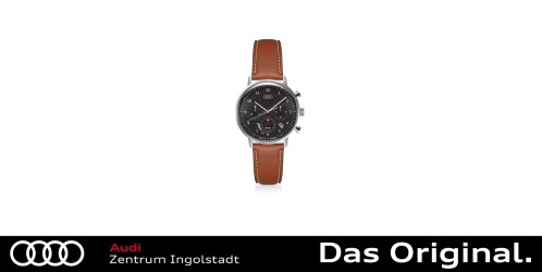 Original Audi Chronograph, Herren, Solar, grau/braun 3102300200