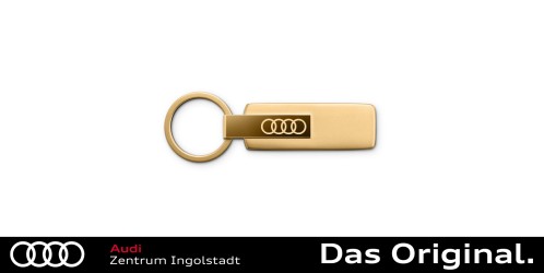 Original Audi Schlüsselanhänger Edelstahl, gold 3182501820