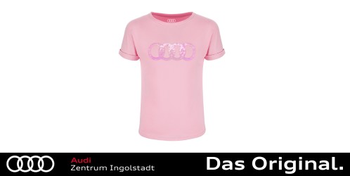 Original Audi T-Shirt Mädchen, Kinder, rosa 110/116 3202500305