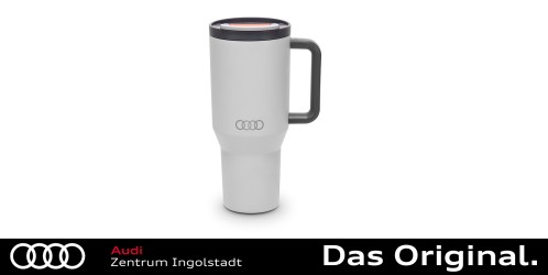 Original Audi Thermobecher Strohhalm, hellgrau 3292500200