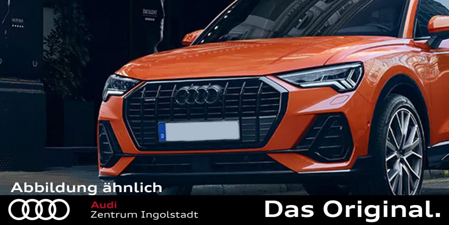 Original Audi Ringe in Schwarz, für die Front Q3 (F3) / E-Tron (GE