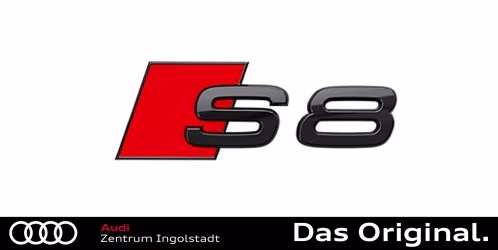 Original Audi S8 (4N) Schrifzug in Schwartz für das Heck 4N0071804