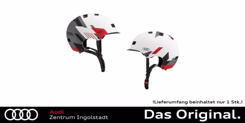 Original Audi Helm für E-Scooter und Fahrrad, weißes Design, Größe L (58-61 cm) 4KE050320E Original Audi Helm für E-Scooter und Fahrrad, weißes Design, Größe L (58-61 cm) 4KE050320E
