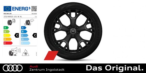 Original Audi A6 (FN) Avant/Limousine Winterkomplettradsatz 5-Arm-Peak mit RS-Schriftzug Michelin PILOT ALPIN 5 AO1 255/40 R20 101W XL 8,5Jx20 ET 43