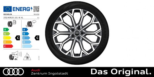 Original Audi A6 Winterkomplettradsatz 10-Speichen-Twist 20 Zoll Michelin PILOT ALPIN 5 AO1 255/40 R20 101W XL