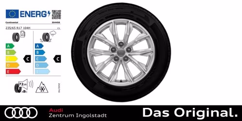 Original Audi Q5 FY Winterkomplettradsatz 10-Speichen-Design 235/65R17 104H ContiWinterContactTS 850 P AO, 7x17