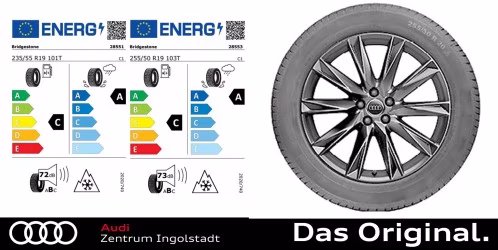 Original Audi Q4 Sportback e-tron / Q4 e-tron 10-Speichen-Lamina Winterkomplettradsatz 19 Zoll