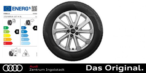 Original Audi Q5 (GU) Winterkomplettradsatz Rad, 10-Speichen 18 Zoll PILOT Scorpion Winter 2 235/60 R18 107H XL