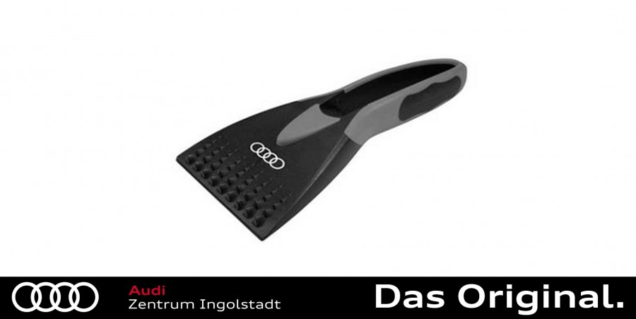 Eiskratzer mit Aufdruck Audi Ringe, Schwarz / Grau