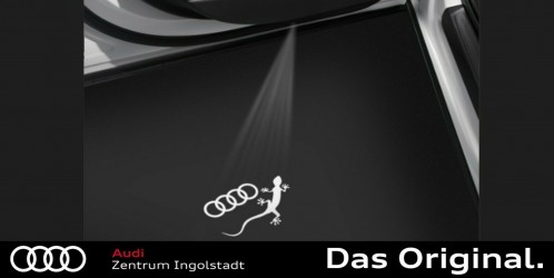 Original Audi Ringe Dekorfolie Aufkleber Schriftzug Brilliantschwarz