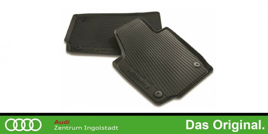 Original Skoda Rapid / Spaceback Gummifußmatten Satz Vorne 5JB061551A - |  VW Shop Zubehör