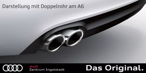 Audi A4 (8W) / A5 (F5) Endrohrblenden Satz Chrom (Doppelrohr) 8W0071761 Audi A4 (8W) / A5 (F5) Endrohrblenden Satz Chrom (Doppelrohr) 8W0071761