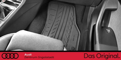 Gummimatten Fußmatten Gummifußmatten RIGUM geeignet für Seat Ateca 4x2 ab  2016 Perfekt angepasst + Magic Eraser