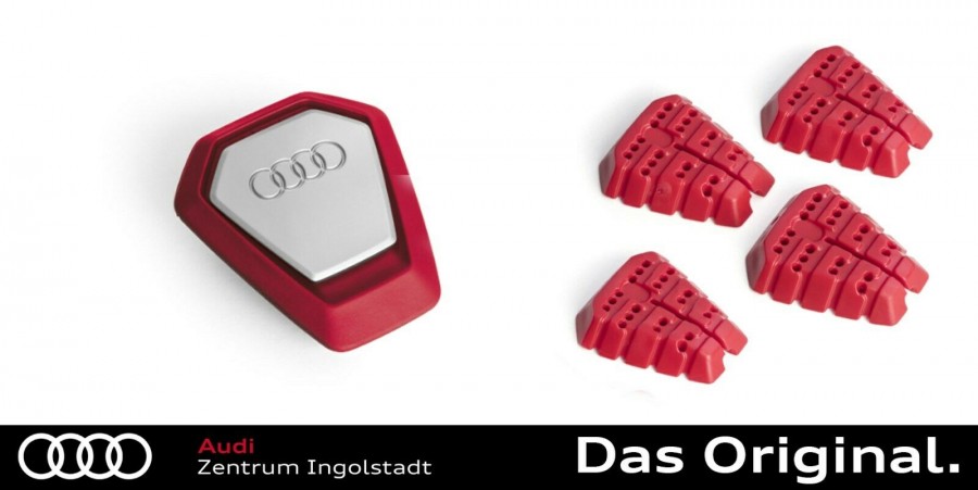 Audi Duftspender/Lufterfrischer + Nachfüllpack Set, Singleframe, rot,  mediterran