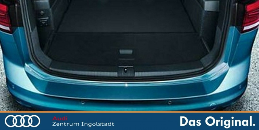 Ladekantenschutz Edelstahl CHROM kompatibel für VW TOURAN II 5T ab 2015, mit Abkantung