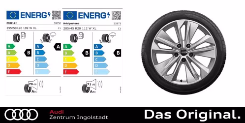 Original Audi Q6 e-tron / S Q6 e-tron 20 Zoll Winterkomplettradsatz 5-Doppelarm-Falx Original Audi Q6 e-tron / S Q6 e-tron 20 Zoll Winterkomplettradsatz 5-Doppelarm-Falx