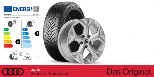 Original SEAT Ibiza 15 Zoll Winterkomplettradsatz Nevada silber Semperit Semperit SPEED-GRIP 5 / 185/65 R15 88 T / 5,5J x 15 ET40
