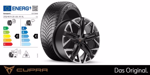 Original SEAT CUPRA Terramar 20 Zoll Winterkomplettradsatz Hadron mattschwarz/ glanzgedreht Semperit SPEED-GRIP 5 255/40 R20 101 W XL 8,5J x 20 ET38 Original SEAT CUPRA Terramar 20 Zoll Winterkomplettradsatz Hadron mattschwarz/ glanzgedreht Semperit SPEED-GRIP 5 255/40 R20 101 W XL 8,5J x 20 ET38
